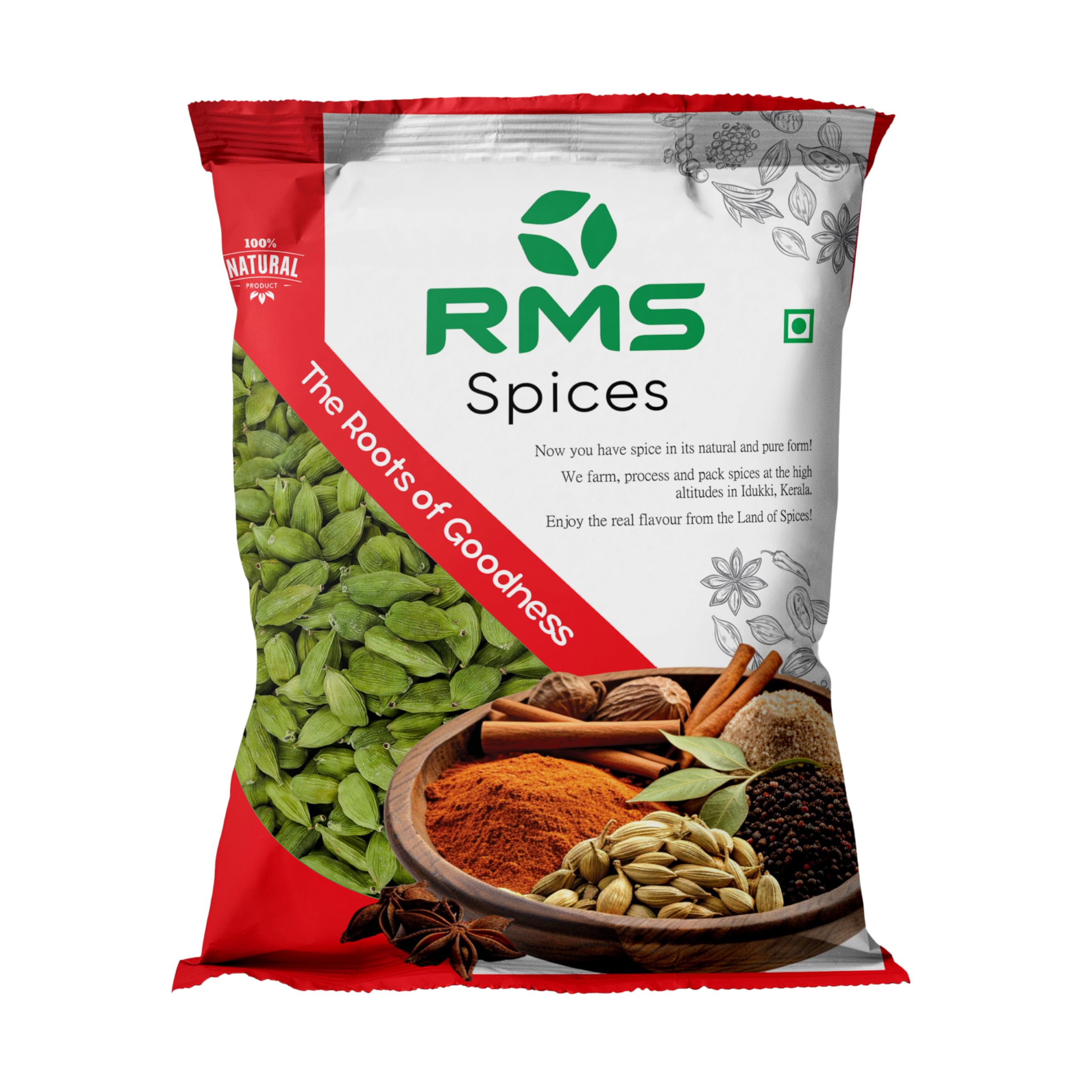 RMS Cardamom (Elaichi), 1 kg, Bold Export 7.5 to 8 mm | No Artificial Colours or Preservatives | Natural and Fresh | Elaichi Green, Cardamom Whole, Green Cardamom, Hari Elaichi (B09DVLNPMC) Amazon Price History, Amazon Price Tracker