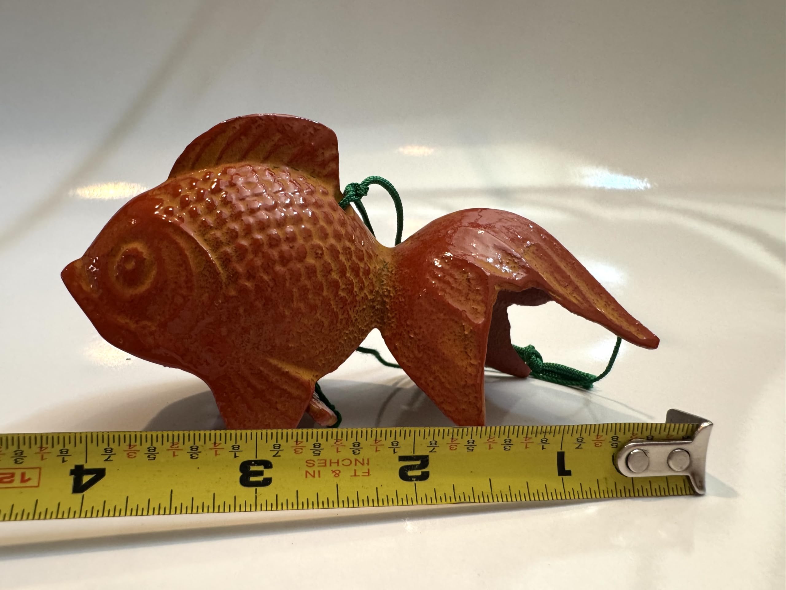 Amazon.com: 123kotobukijapanstore 1 件日本鐵橙色金魚風鈴日本製造