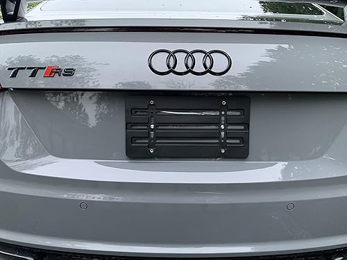 Miniatura 4 de Soporte de placa de parachoques trasero para Audi TT RS 2014-2024, juego de soportes de placa con 6 tornillos únicos y kit de llave, kit de montaje