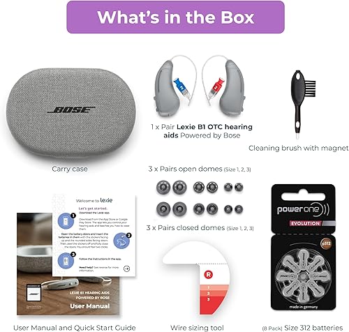 Miniatura 5 de Lexie Audífonos B1 OTC impulsados por Bose - Audífonos habilitados para Bluetooth con ajuste invisible y comodidad durante todo el día, control de