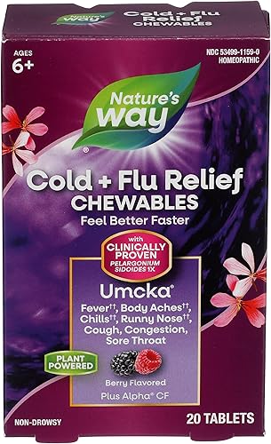 Natures Way Umcka Berry Masticar, 20 unidades