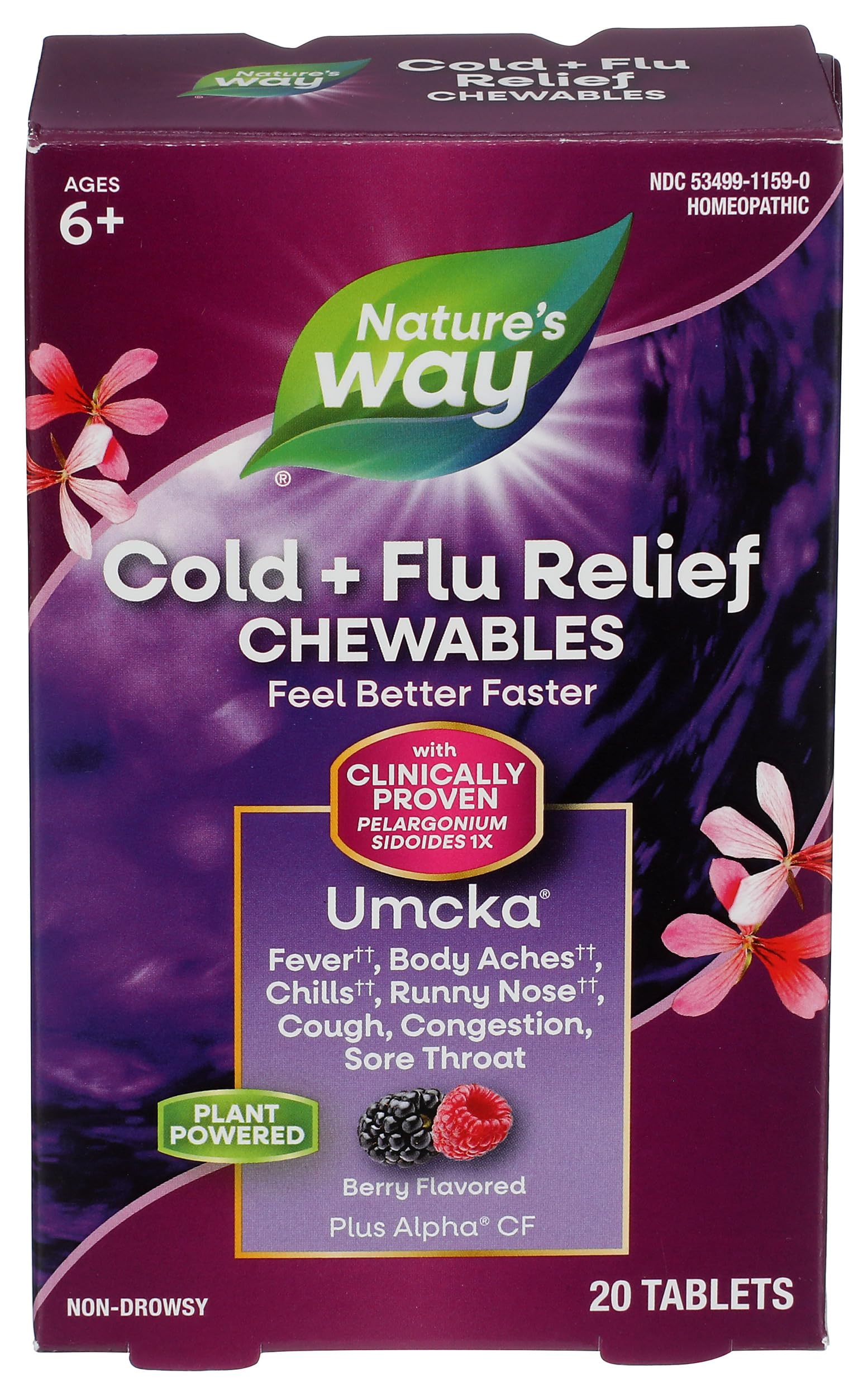 Natures Way Umcka Berry Chew, 20 ct