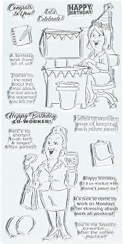 Art Impressions Work & Play Clear Stamp, Multicolor