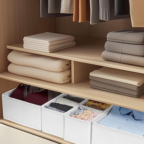 Miniatura 6 de Kootek Paquete de 16 organizadores de cajones de ropa, organizadores de cajones de aparador para ropa, organizadores plegables de tela y