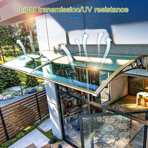 Miniatura 2 de Protección contra la lluvia y la nieve, para puerta delantera al aire libre, patio, toldo para ventana, toldo de porche, toldo de jardín, toldo de
