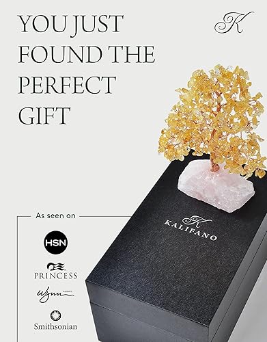 Miniatura 5 de KALIFANO Árbol de cristal de chakra de citrino natural premium 414 piedras preciosas con base de cuarzo rosa con propiedades curativas árbol de