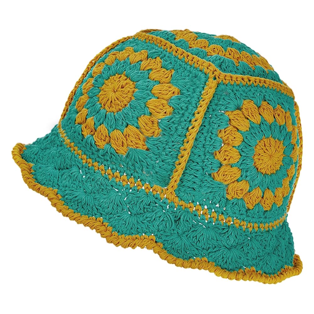Zando Bucket Hat, Handmade Crochet Hat for Women, Aqua