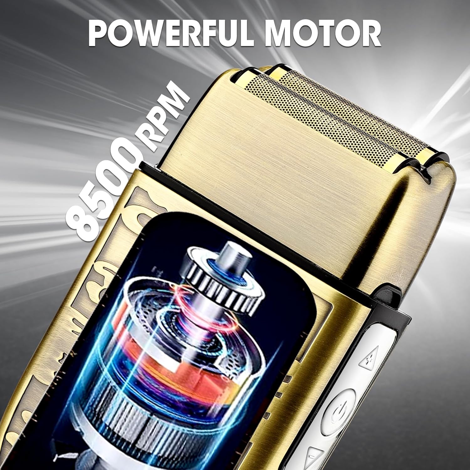 Dumite Electric Shavers for Men,3-Speeds Electric Razor,Head Shavers for Bald Men,Double Foil Beard Trimmer,Barber Supplies Waterproof Shaver, Gifts (Bronze-1)