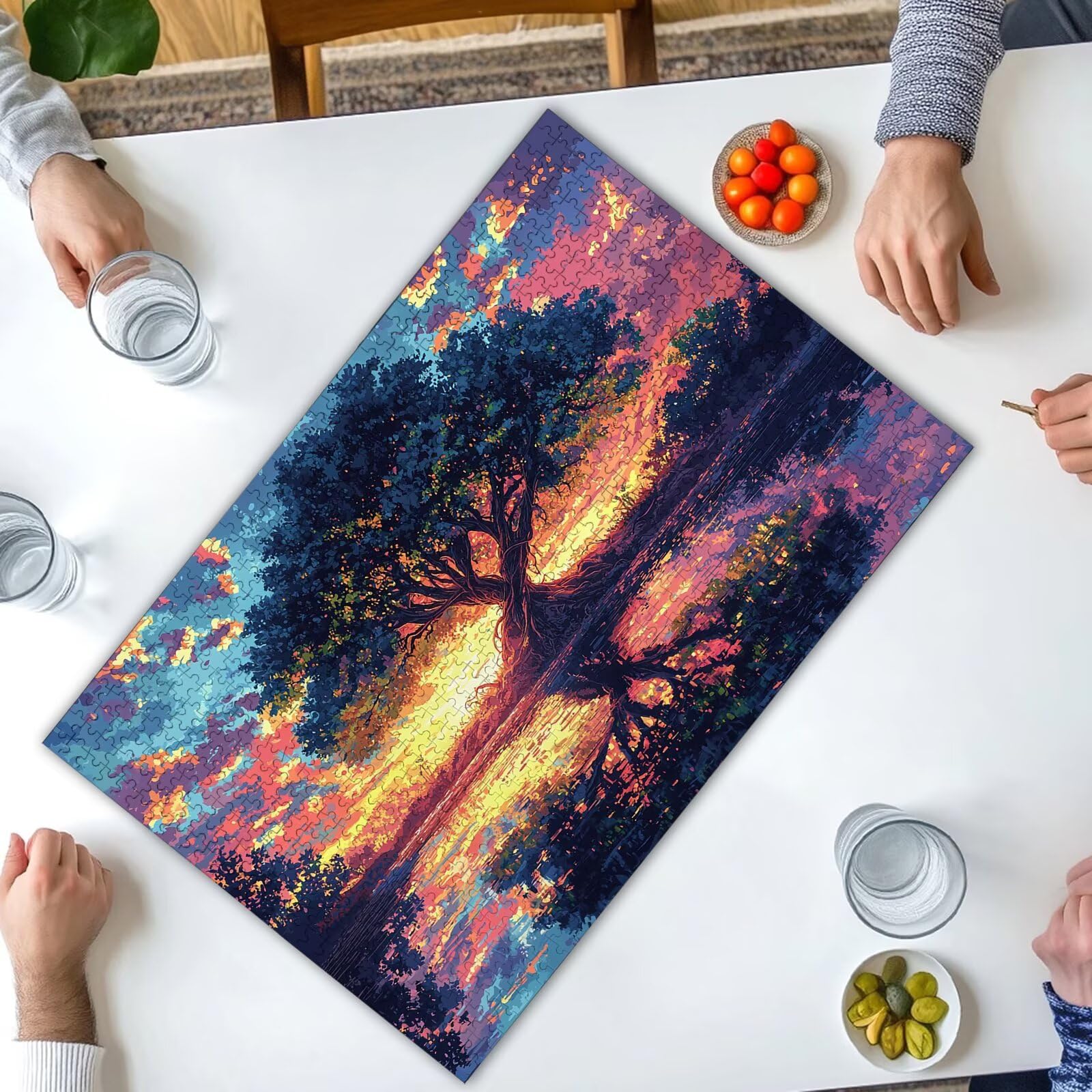 Puzzle 2000 Piezas, Puzzle Paisaje con Caja para Adultos, DIY Atardecer Rompecabezas Madera para Adultos, 2000 Piezas Rompecabezas Desafiante, para Decoracion Hogar, Regalo Mujer, Regalo Hombre, -2824
