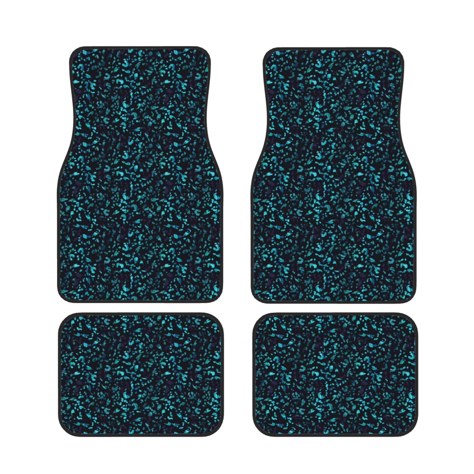 Alfombrillas para Coche con Diseño de Leopardo de Neopreno Antideslizante Juego de 4 Piezas 7