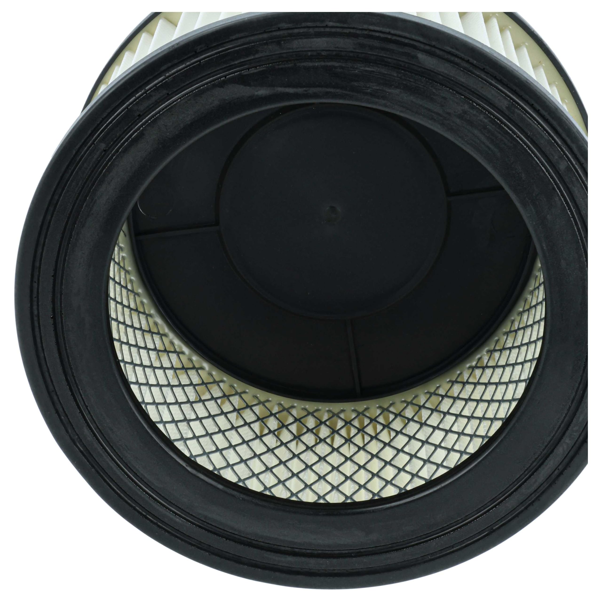 vhbw 6x filtro a pieghe piatte compatibile con Germania 20l (175100109) aspiracenere - nero/bianco, lavabile