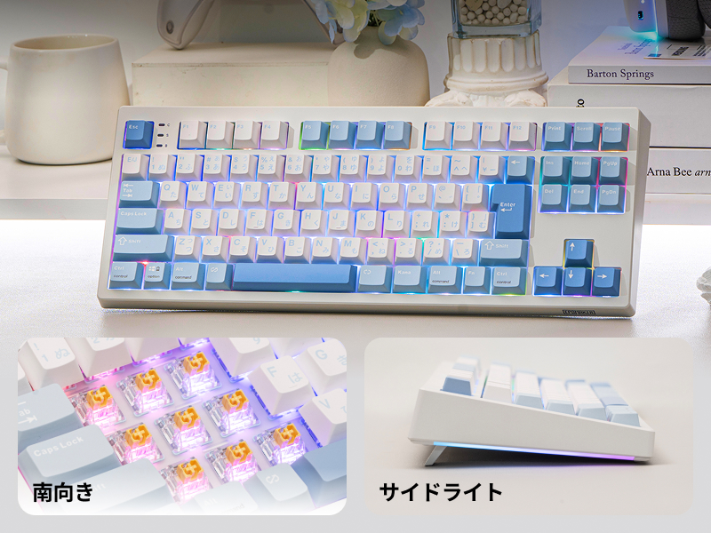 Amazon.co.jp: EPOMAKER TH87 JIS TKL Wireless Gaming Keyboard, 2.4