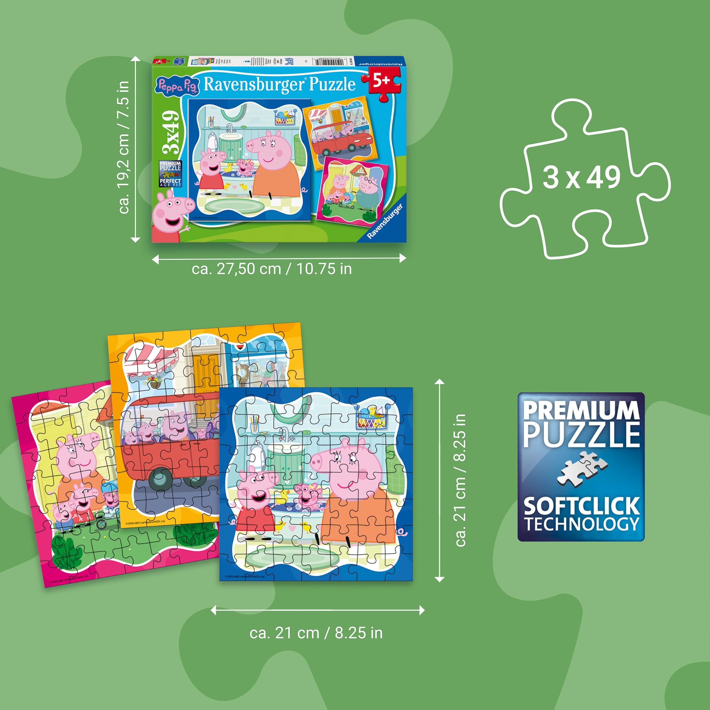 Ravensburger Peppa Pig – Rompecabezas De 18 Piezas (9 X 2) Para Niños De 18 Meses En Adelante, Juguete Educativo De Alta Calidad