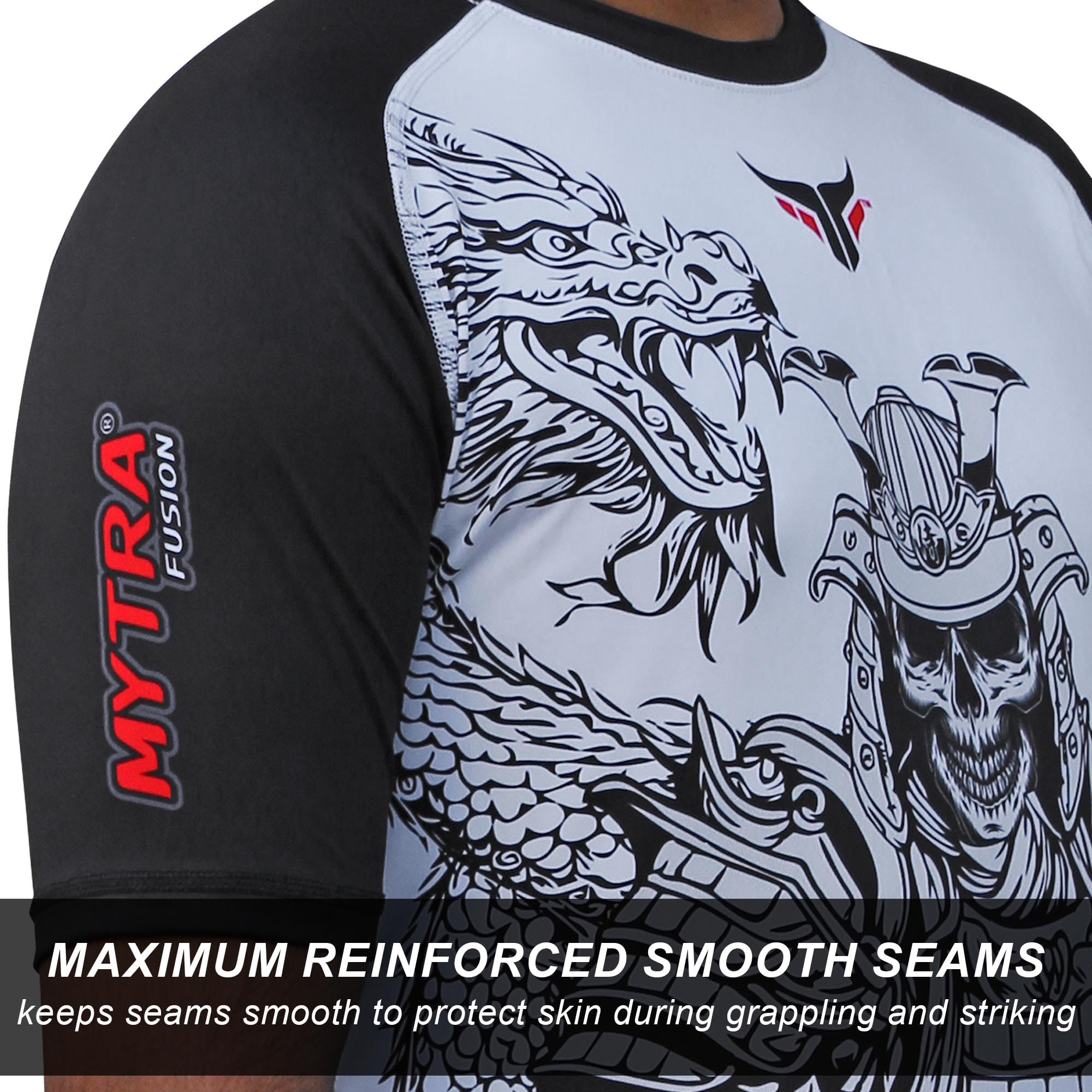 Mytra Fusion Rashguard BJJ Breathable & Ultra Lightweight Maglia Compressione Uomo MMA Rashguard per Palestra, Allenamento, Corsa e Ciclismo