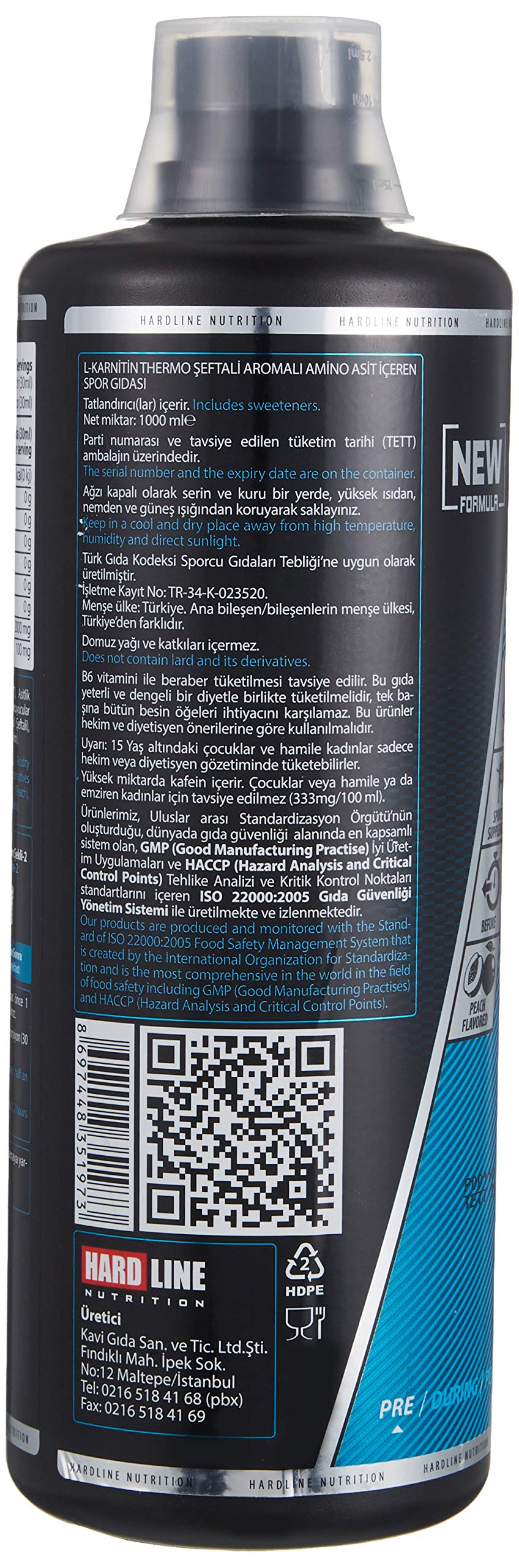 hardline l carnitine thermo Hardline Nutrition L Carnitine Thermo Peach 1000 Gr