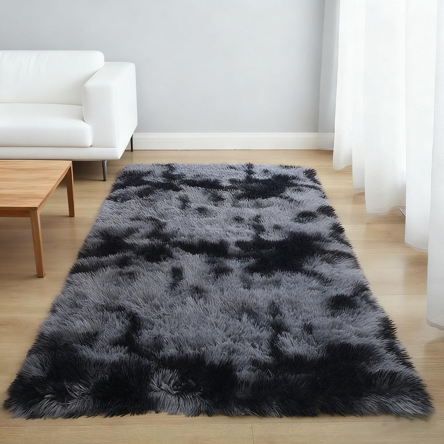 Tapis de salon lavable et moelleux pour chambre parentale