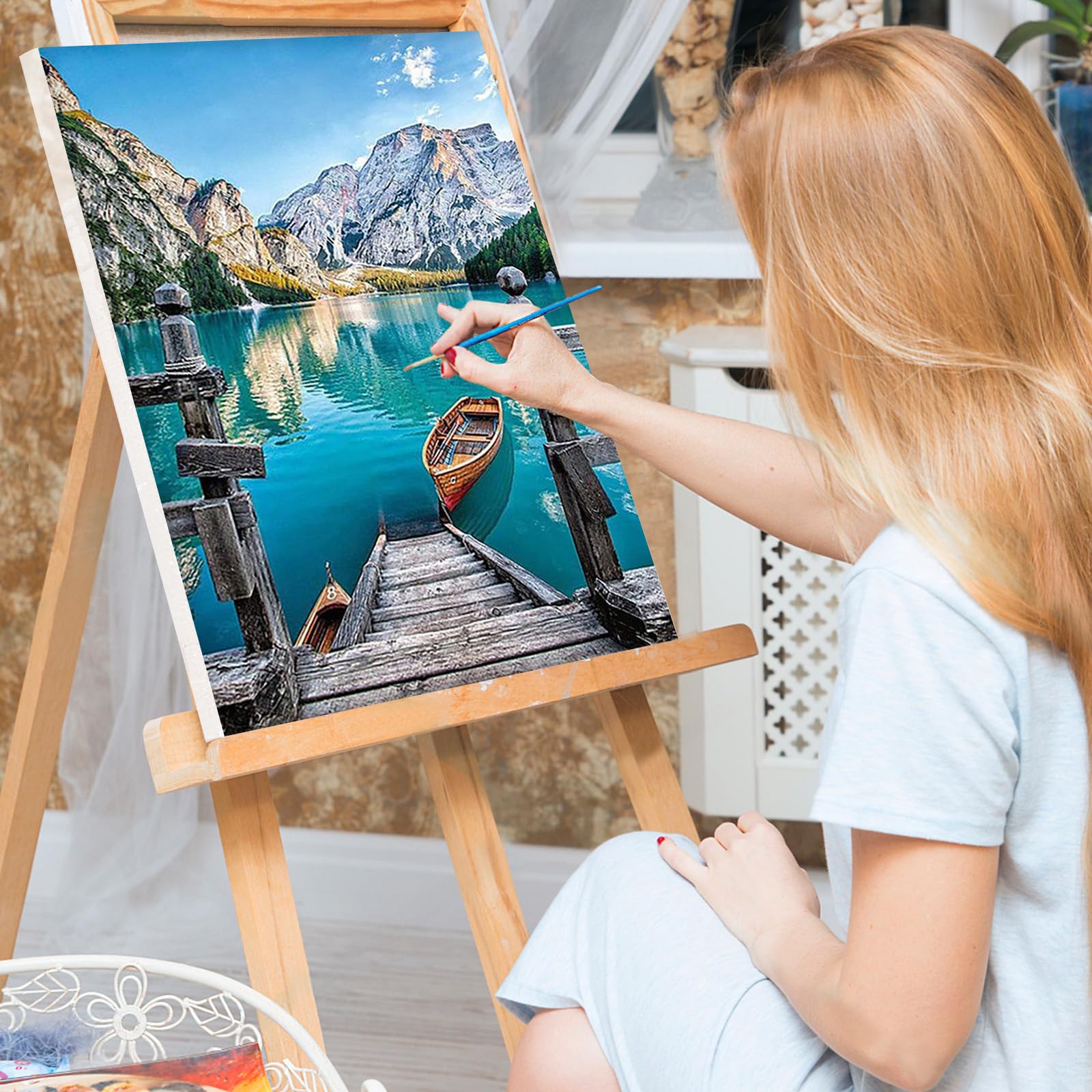 Pinturas De Flores Acrílicas Sencillas Flores De Primavera Pintura, image size:1600x1600