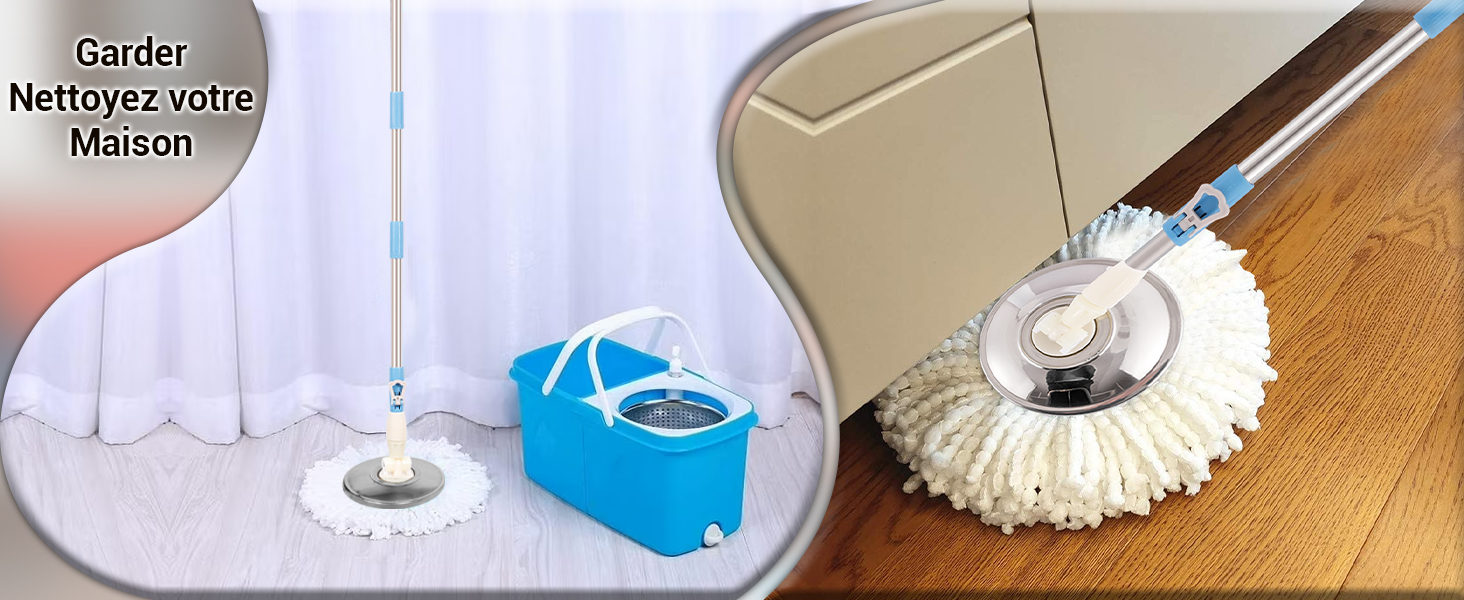 Tête Remplacement Balai Rotatif Acier Inoxydable 360 Minkissy Tête De Balai Rotative Tête De Balai Remplaçable Remplacement Balai à Essorage