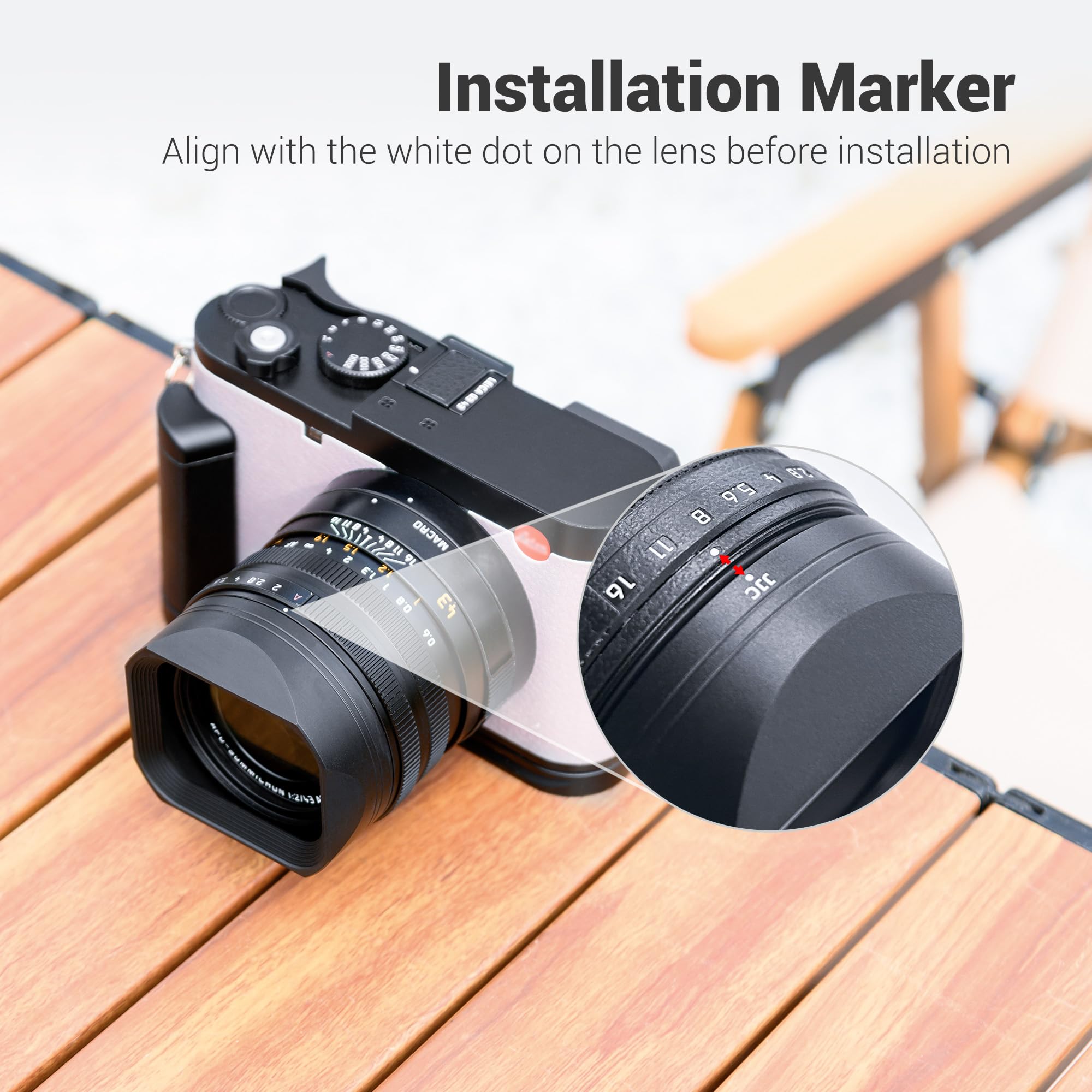 Amazon | Leica Q3 43 Q2デジタルカメラ用メタルスクエアレンズフード
