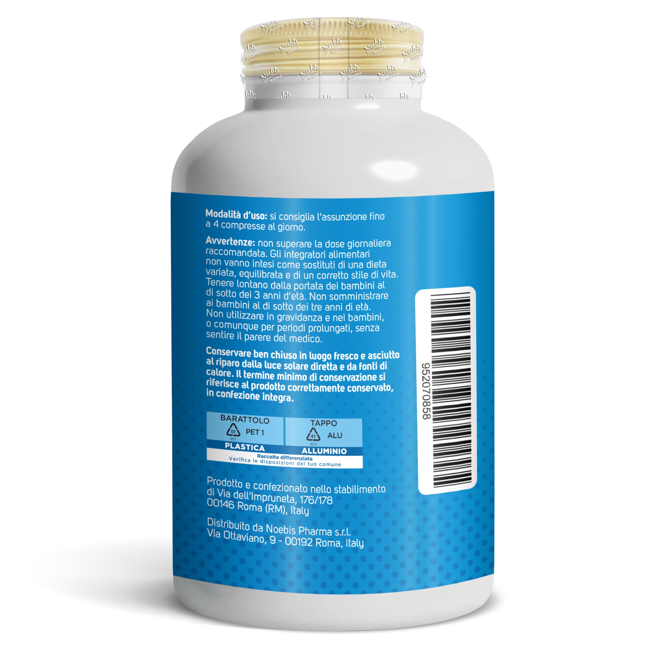 Glucosamina Advanced Noebis Pharma - Glucosamina, MSM, Condroitina, Collagene, Acido Ialuronico e Boswellia - 700 Compresse - Benessere Articolare
