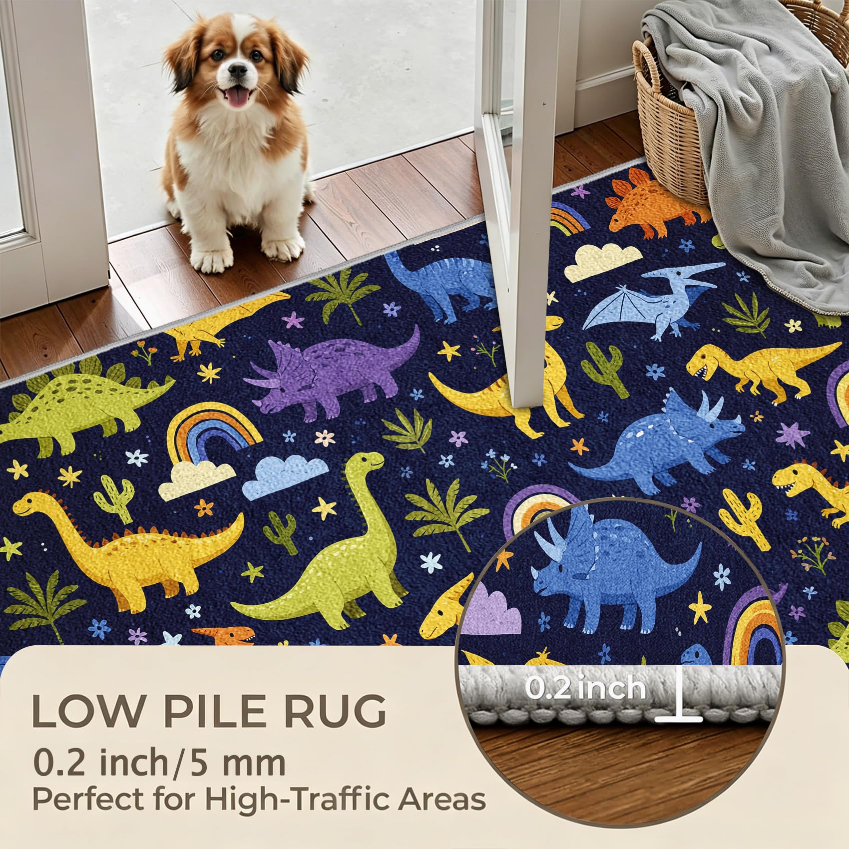Teppich Dinosaurier Teppiche Schlafzimmer 100x150 Dino Tier Kinder