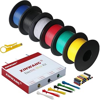 Silicone Electric Wire 20 AWG 0.5 mm   6 Colors Each Color 15 m Tinned Copper Wire for DIY RC Model Lamps Household Appliances Metres etc