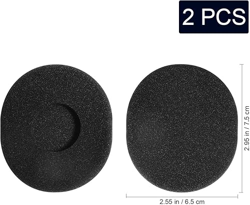 Miniatura 3 de Un par de almohadillas de espuma de repuesto almohadillas para los oídos almohadillas para auriculares H800 (negro)