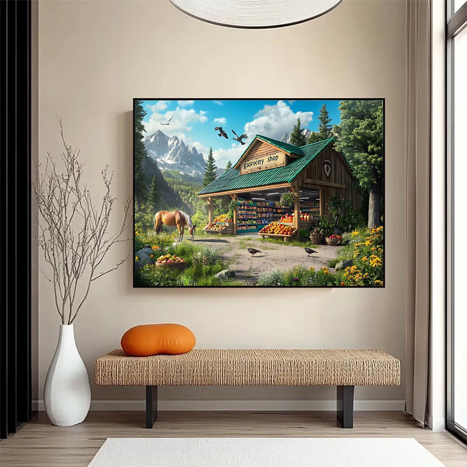 Diamond Painting Landschaft, 5D Diamond Painting Erwachsene 70x90cm qw1-683