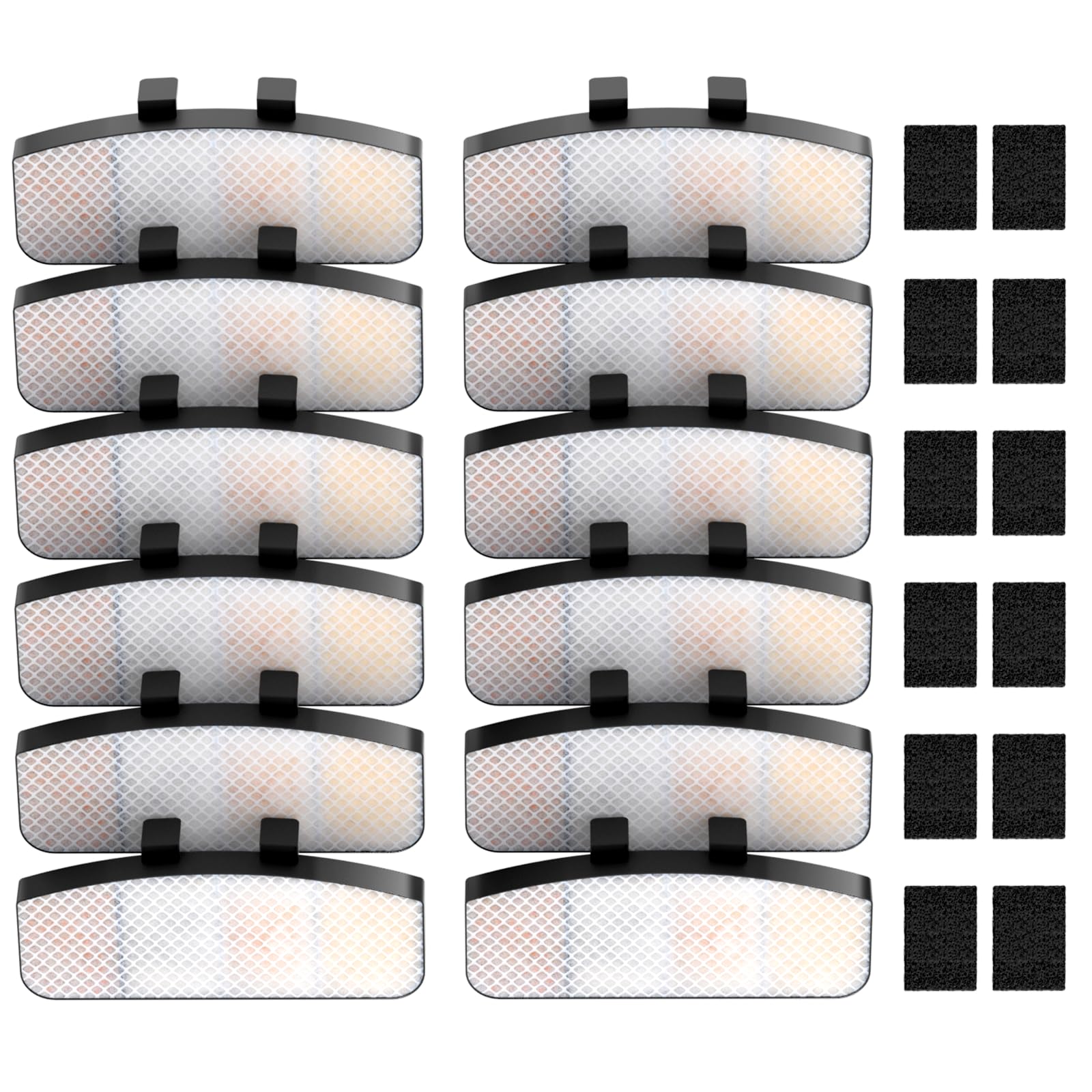 KYG 12 Filtros de Repuesto y 12 Esponjas para Fuente de Agua para Gatos, Recambios de Carbón Activado y Esponja Densidad para Bebedero Automático, Pack Ahorro 12 Unidades