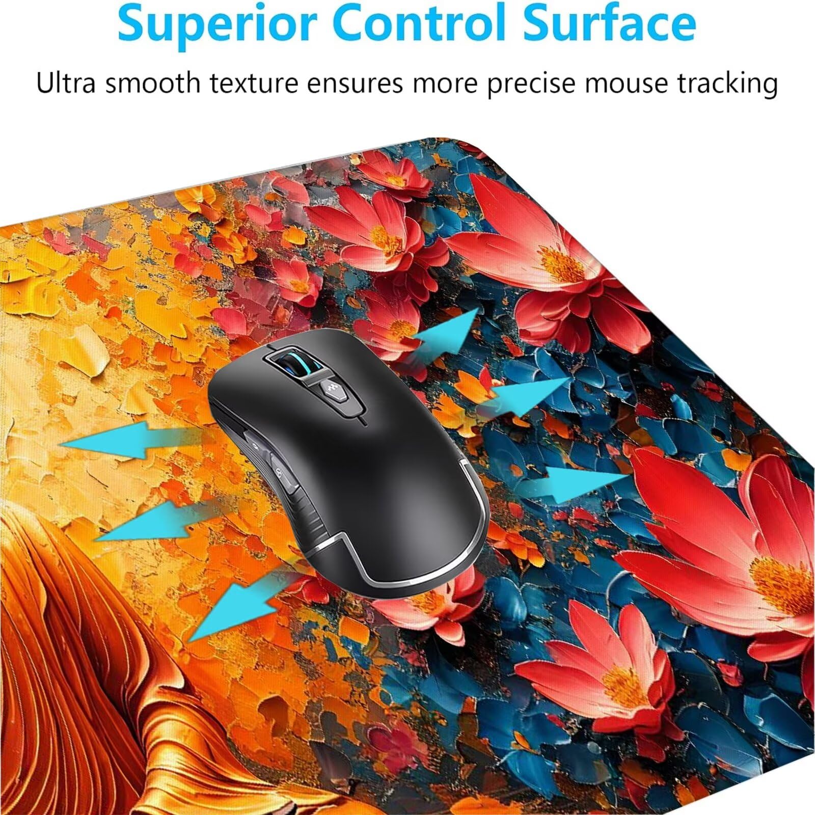 Rosso Tappetino Mouse Gaming, Tappetino Mouse XXL 1200 x 500 mm, Tappetino Mouse zen, Mouse Pad con Base Antiscivolo, Bordi Cuciti Tappetino per Mouse, Tappetino Mouse Gaming di Alta Precisione S-262