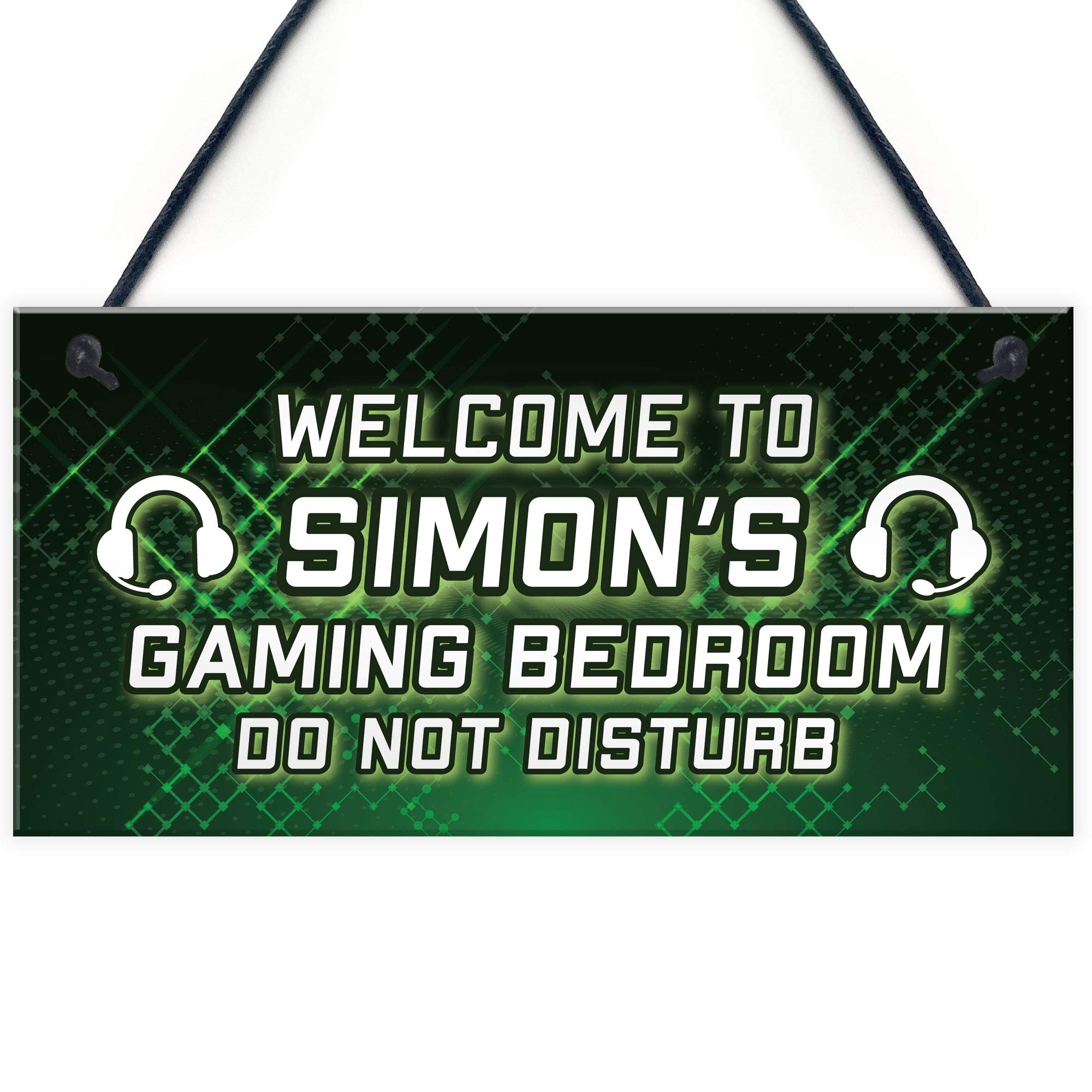 WELCOME Sign For Gaming Room Door Sign PERSONALISED Gamer Gift Decor