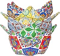 Vista 14 de Tazón de algodón para microondas acogedor, apto para microondas, soportes para tazones calientes, cuenco de sopa (A)