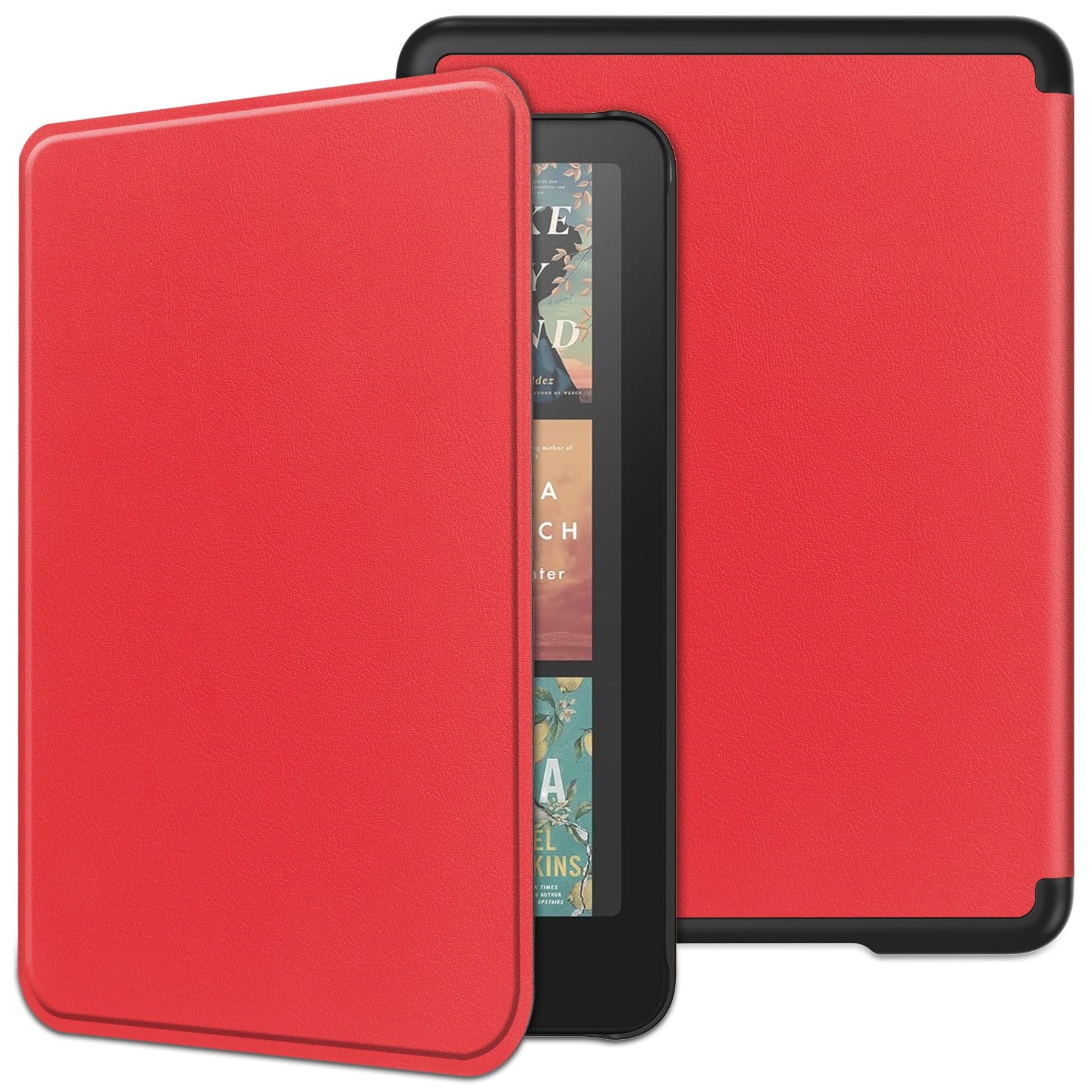Étui de protection complet Compatible avec Kindle Paperwhite (12e génération, 2024) 7" Étui Compatible with tablette intelligente à trois volets, étui de protection léger, coque arrière rigide en PC,