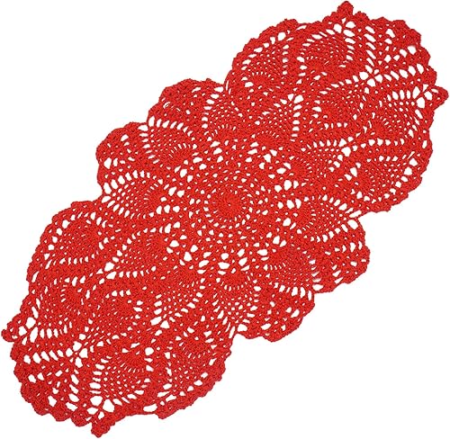 Qxzvzem Doilies ovalados de una pieza de 23 x 12 pulgadas para tocadores y mesas auxiliares manualidades desechables pequeños de tela de encaje