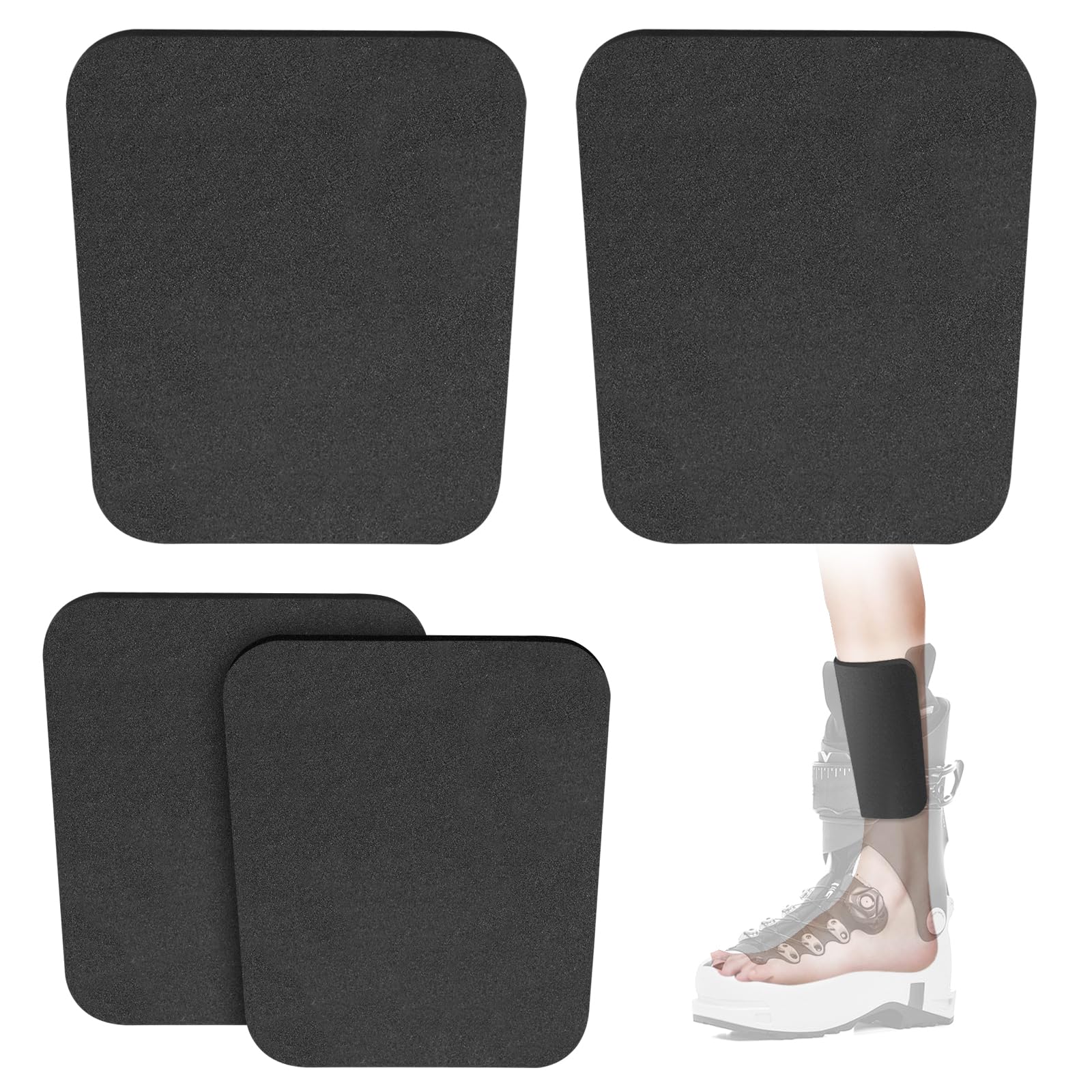 Protector de Tibias para Esquí, Espinilleras Recortables para Adultos y Jóvenes, 4 Piezas para Snowboard y Deportes de Invierno