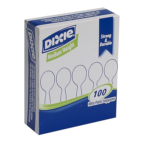 Miniatura 4 de Georgia-Pacific Dixie - Cuchara de plástico de poliestireno de peso medio de 5.75 pulgadas por GP PRO (Georgia-Pacific), blanco, SM207, 1000