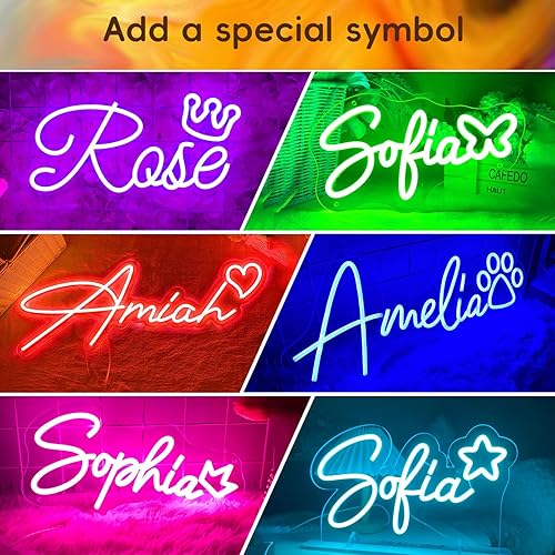 Miniatura 4 de Custom Neon Signs for Wall Decor, Neon Sign Customizable, Personalized LED Light Up Sign Customized Neon Name Signs for Wedding Reception Birthday