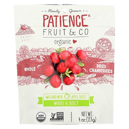 PACIENCE FRUIT & CO, ARANBERRIES, WHL, DIRED - Paquete de 88