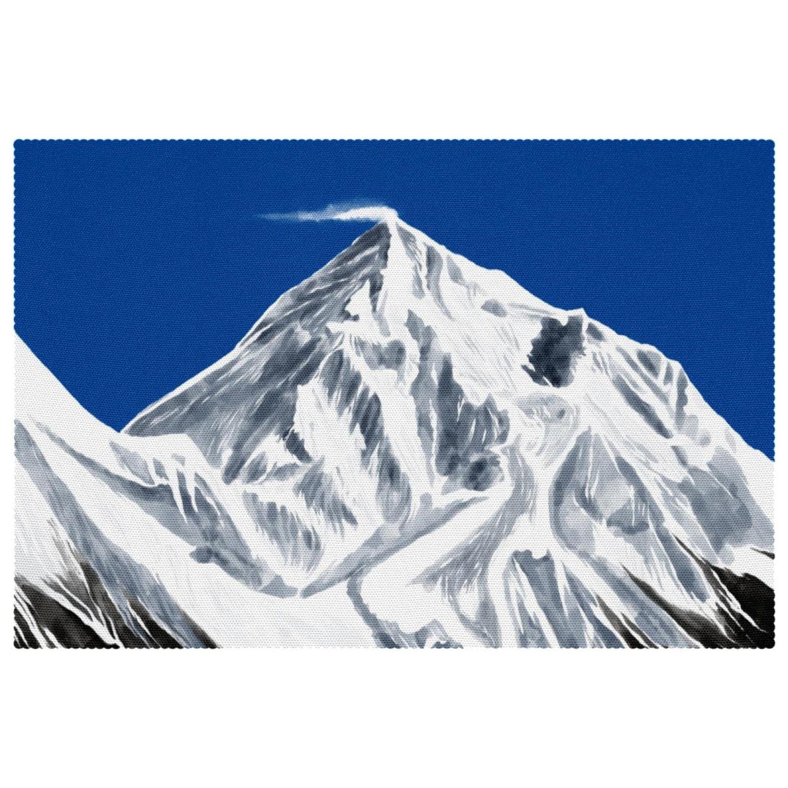 Lot de 6 sets de table de montagne enneigée de haute qualité pour décoration raffinée