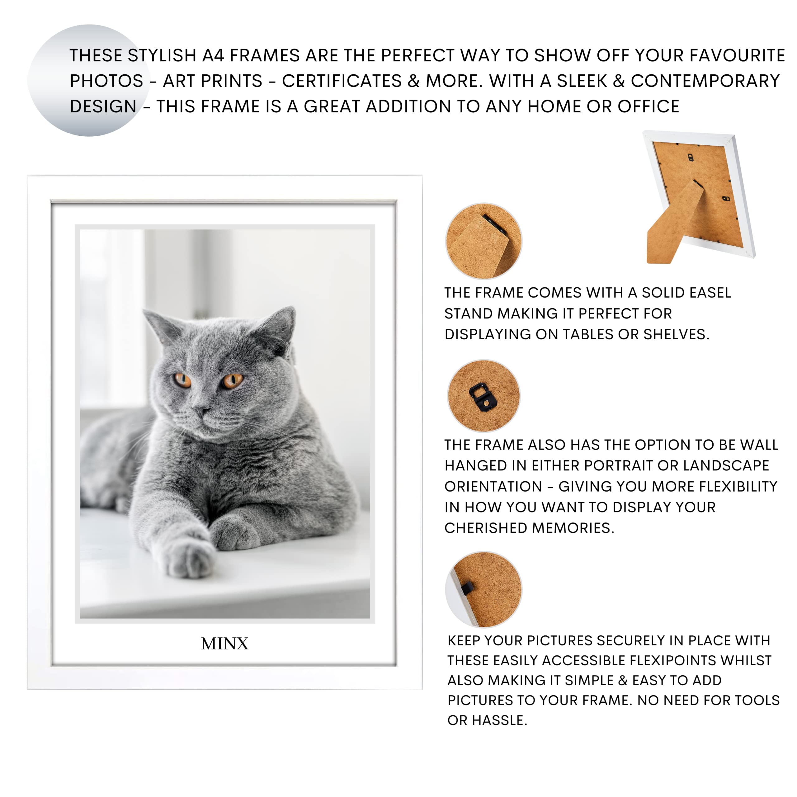 White A4 Frame A4 Picture Frames, A4 Photo Frames, A4 Frames, A4