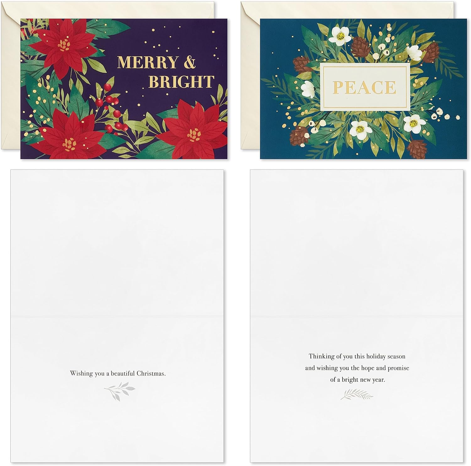 Hallmark Bulk Boxed Christmas Card Assortment, Elegant Jewel-Tone Floral Assortment (72 Cards and Envelopes) - Image 5