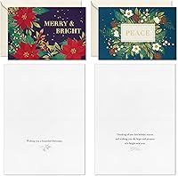 Vista 5 de Hallmark - Tarjetas navideñas surtidas en caja a granel, surtido elegante de flores en tonos joya (72 tarjetas y sobres)