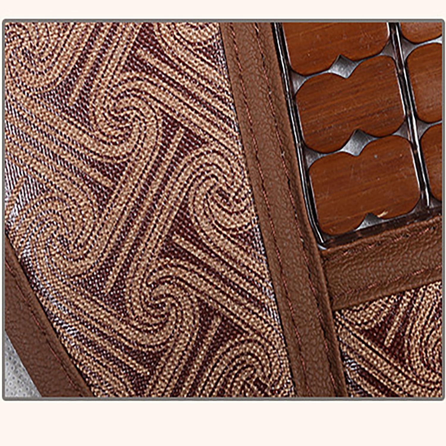 Coche Cojín del Asiento para VW Golf 5 | Golf GTE/Golf GTI/Golf GTD/Golf Clubsport,Transpirable Y Antideslizante Estera De Bambú Almohadilla De Coche De Bambú Alfombra,D-Brown