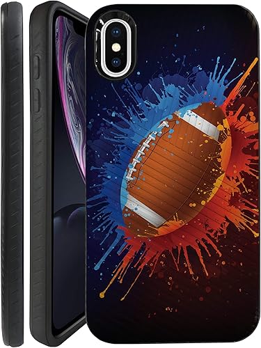 Miniatura 6 de CasesOnDeck - Funda para Apple iPhone XR (2018) / 10 R de 6.1 pulgadas, protección contra caídas híbrida de doble capa (primer plano de baloncesto)