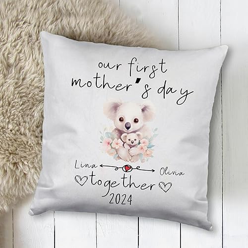 Miniatura 2 de Koala Matching for Mother's Day, Personalised Pillow Case Decor for Home, Present for Mom, Grandmother, for Her
