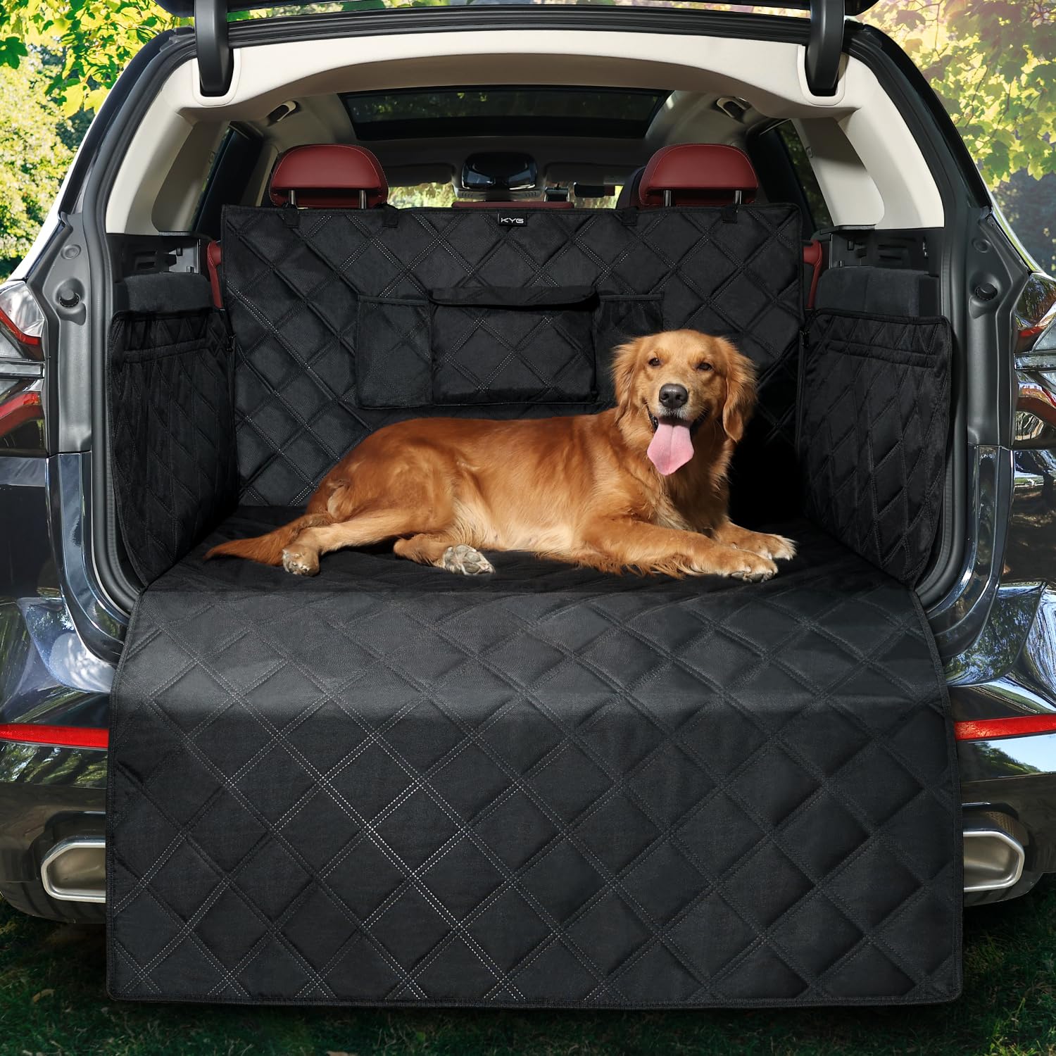 KYG Protector Maletero XXXL Super Antideslizante Impermeable Protector Maletero Coche Perros Extra Grande Duradero Resistente a la Rotura Adecuado para Coches Medianos y Grandes,195 * 105 * 38 cm