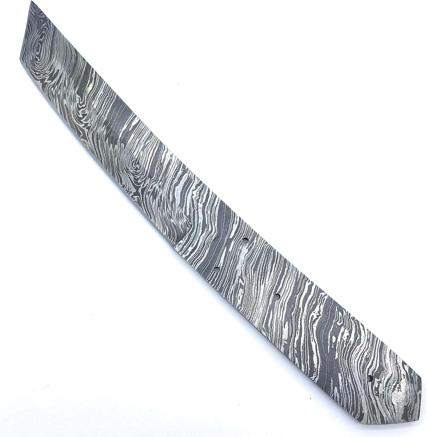 11" long custom handmade Damascus Steel blank blade tanto knife 5.5" blade