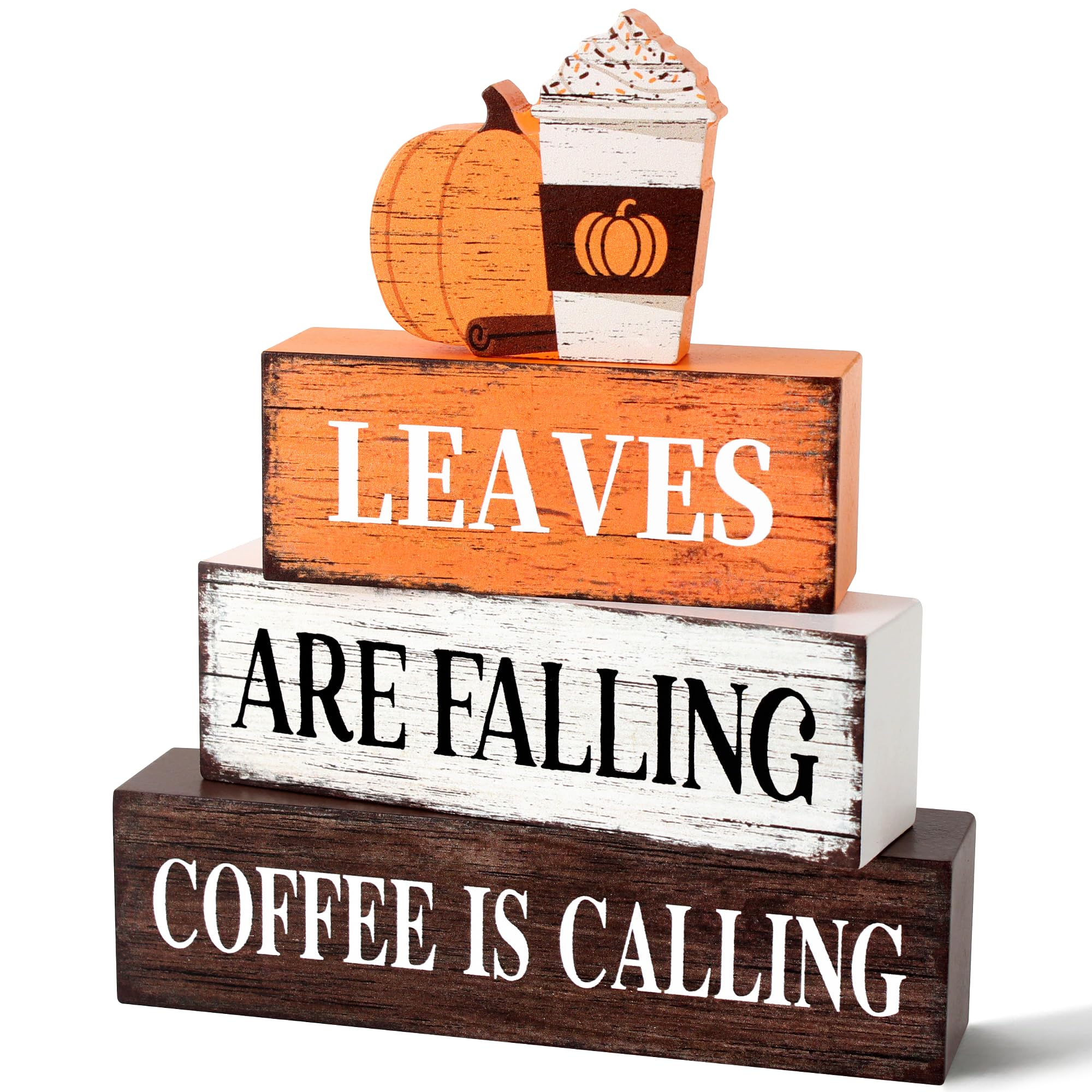 4 Pcs Fall Wooden Decor, Fall Table Decorations Gifts for Home