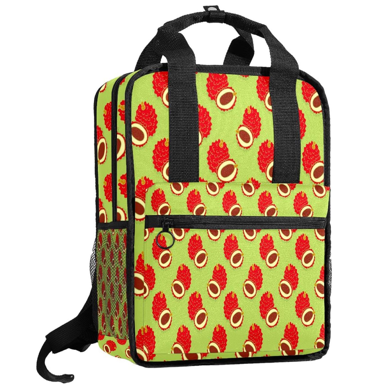 Sac à dos enfant motif litchi vert confortable pour soulager les épaules