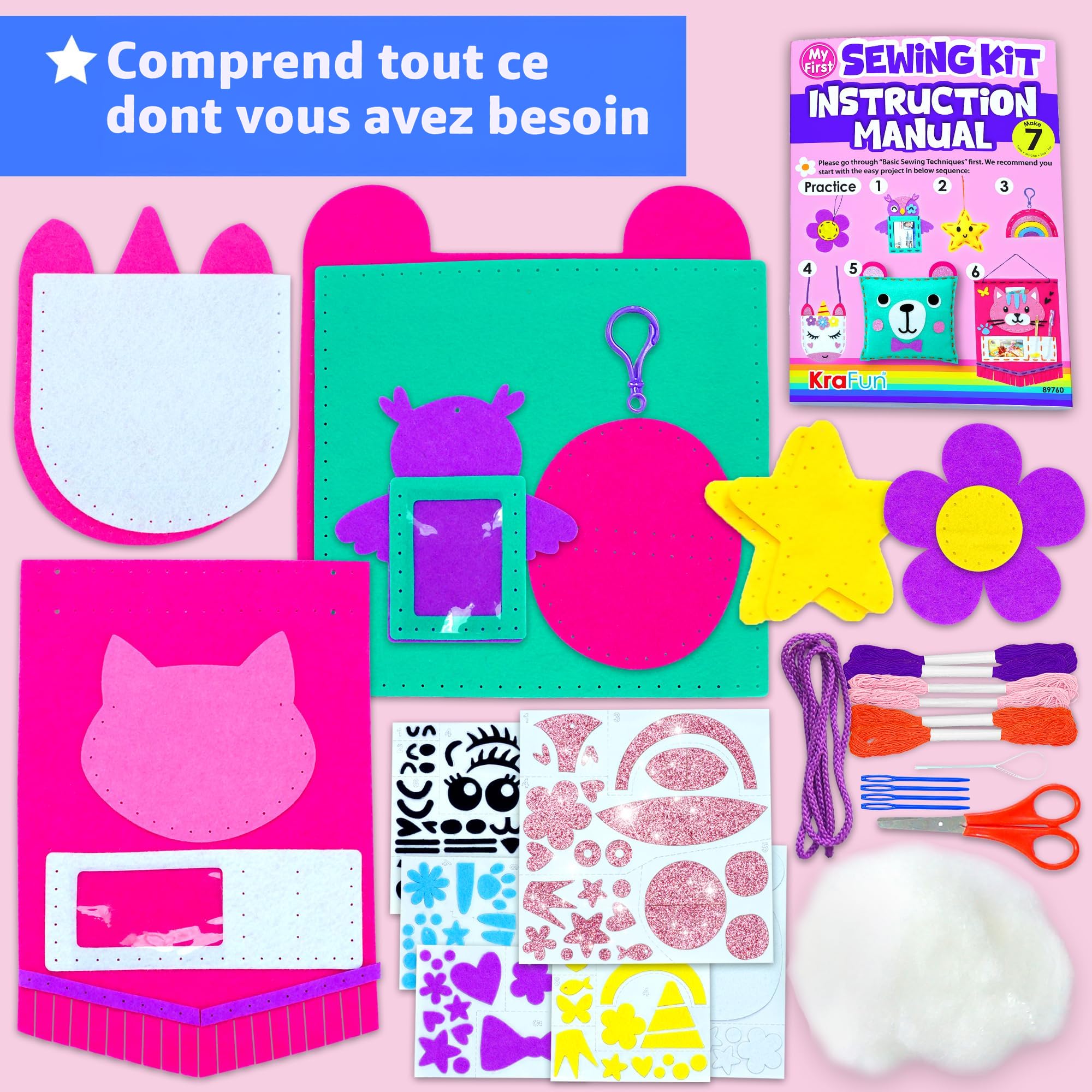 Funtopia Kit De Couture En Feutre Pour Enfants, 10 Projets De Bricolage